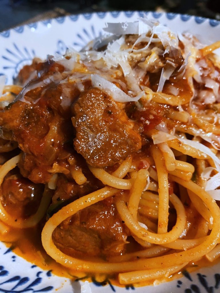 Los espaguetis con casi carcamusas