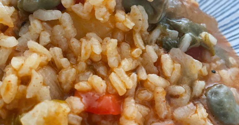 El arroz meloso de acelgas y otras verduras